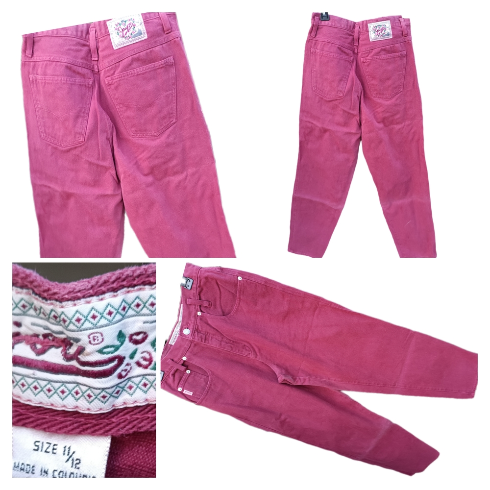 Jou Jou Women's Boot Cut Jeans in Deep Pink